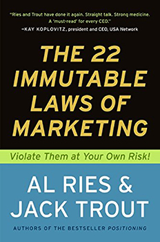 Capa do livro The 22 Immutable Laws of Marketing